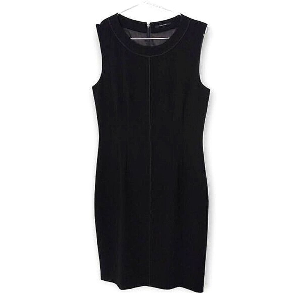 Elie Tahari Womens Dress Sz‎ 8 Black Sleeveless Knee Length Round Neck A line